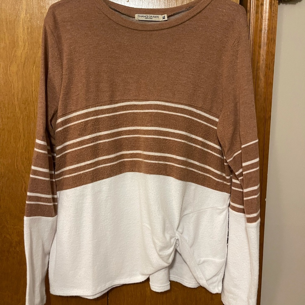 Chance or Fate Long-Sleeve Striped Top
